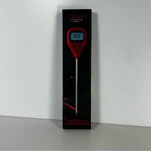 Rechargeable Digital Meat Thermometer W/ 3.3ft External Probe Warning Alert New